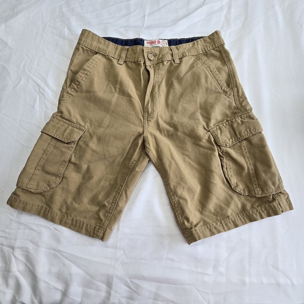 Men's Kian D Double Stacked  Cargo Shorts Size 34 Khaki